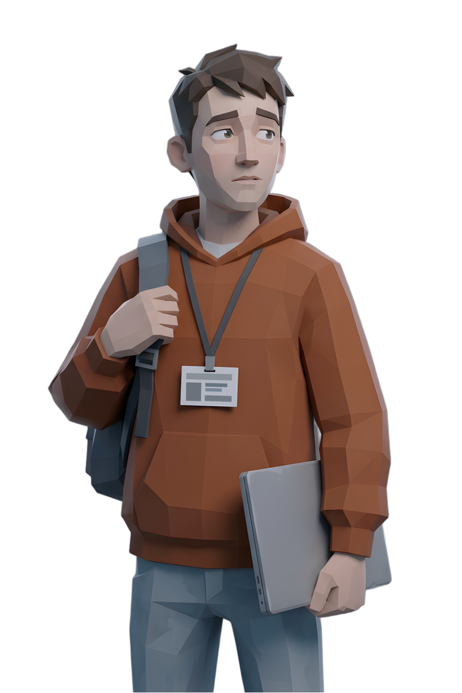 The Student character cutout on a transparent background